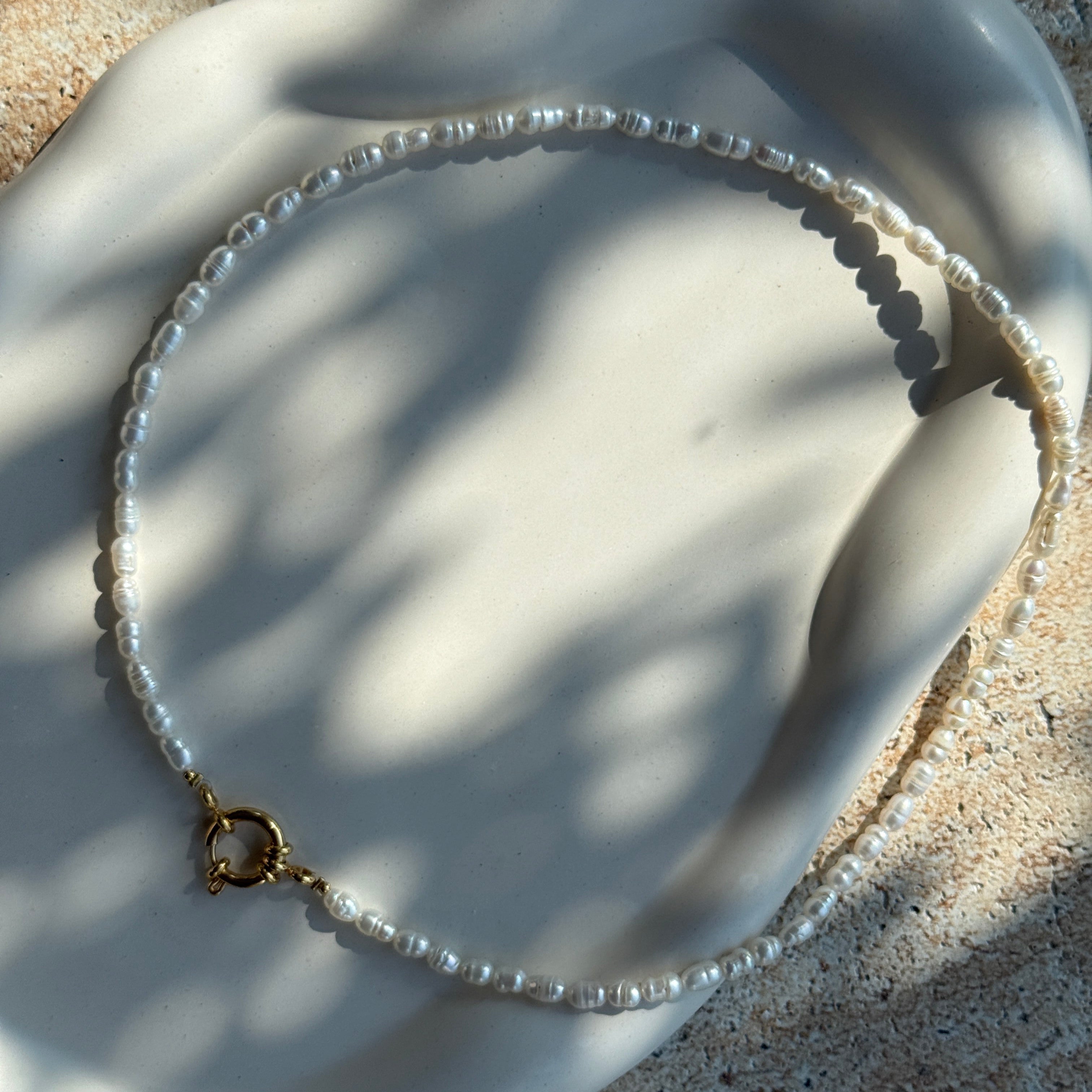 Elara süßwasserperlen choker