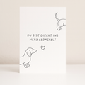 Postkarte "Ins Herz gedackelt"