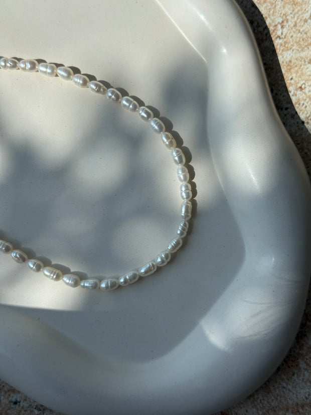 Lunéa Choker – Süßwasserperlen | gold