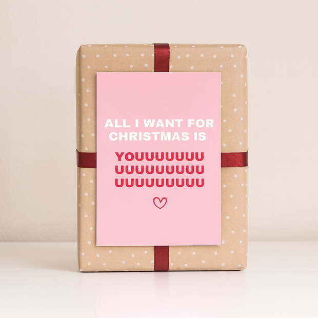 Postkarte "all I want for Christmas"