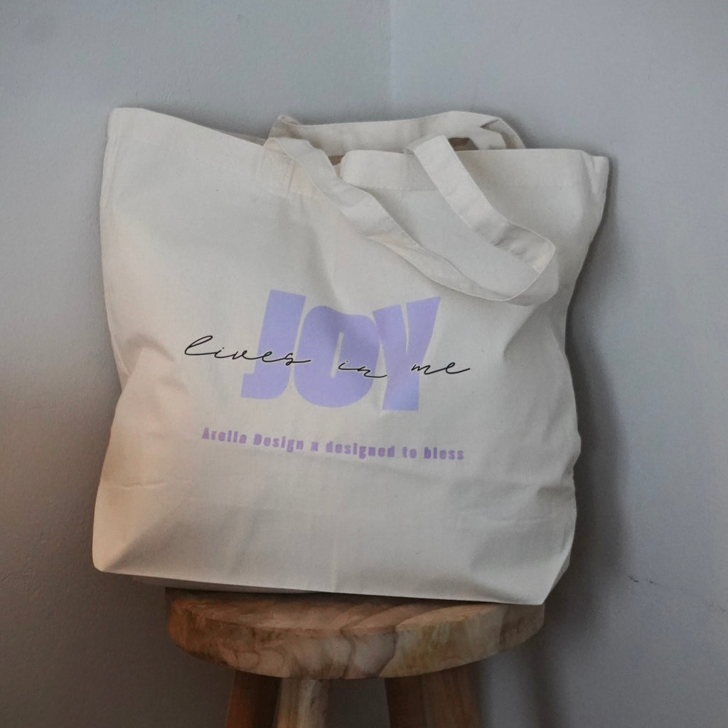 Stoffbeutel Baumwolle "Joy lives in me"
