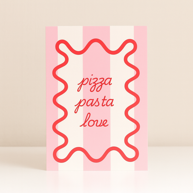 Postkarte "Pizza Pasta Love"