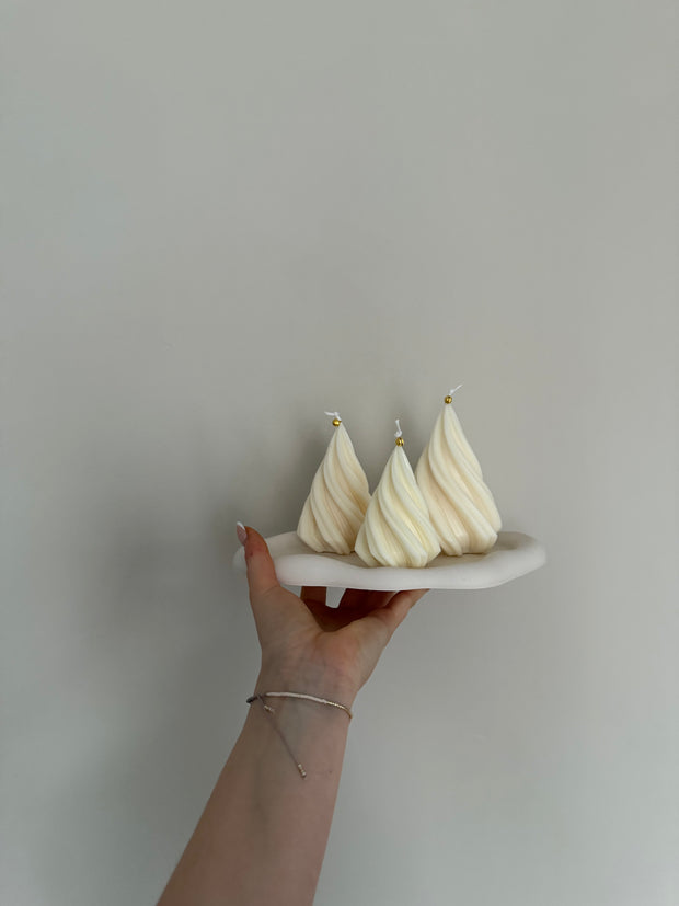 "Swirl" Tannenbaum Kerze