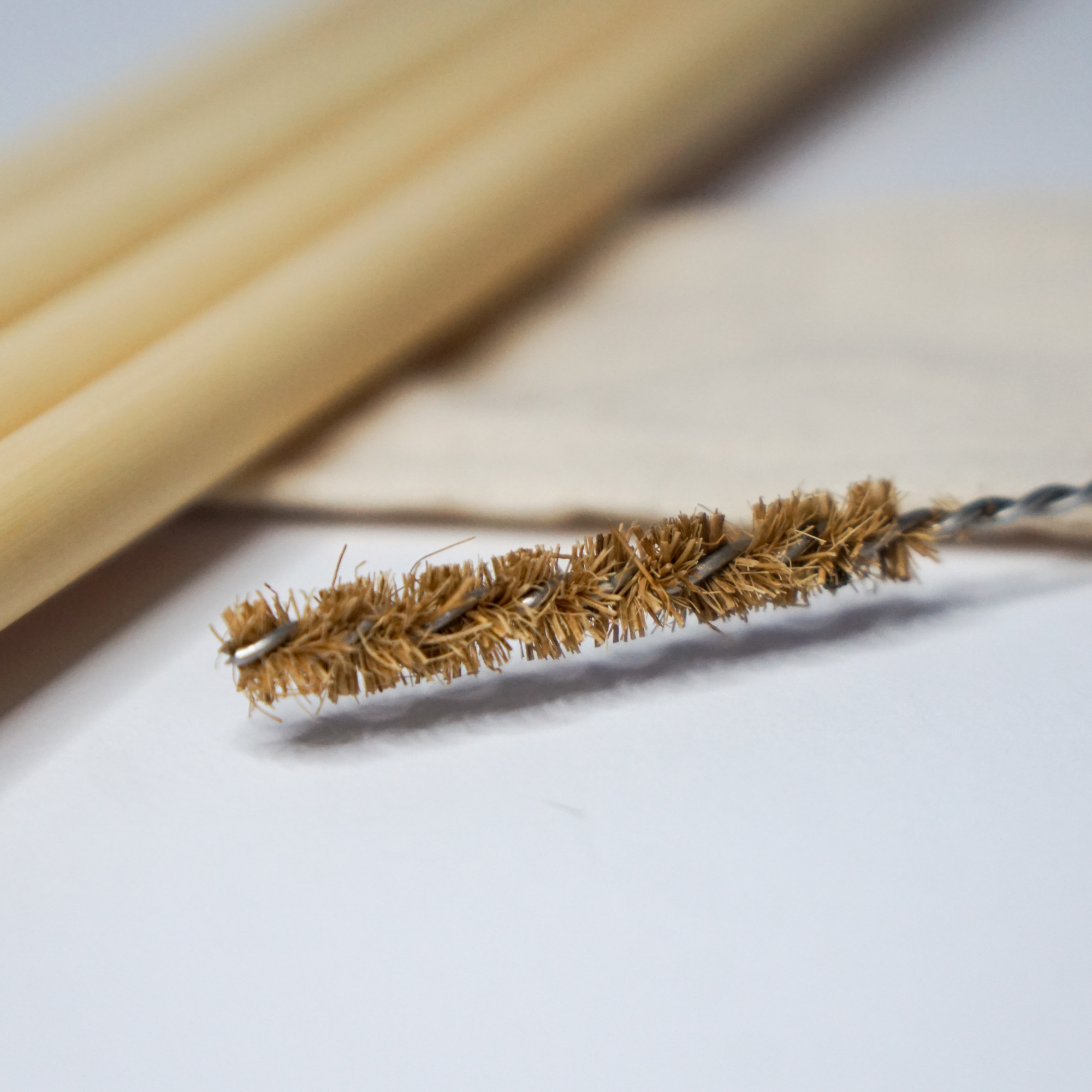 Set aus Bambus Strohhalmen